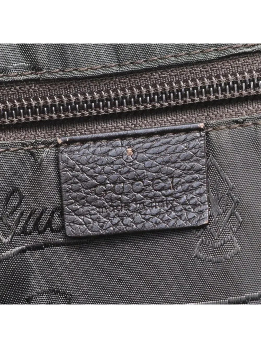 Gucci Guccissima Leather Boston Bag Tote Carry Brown
